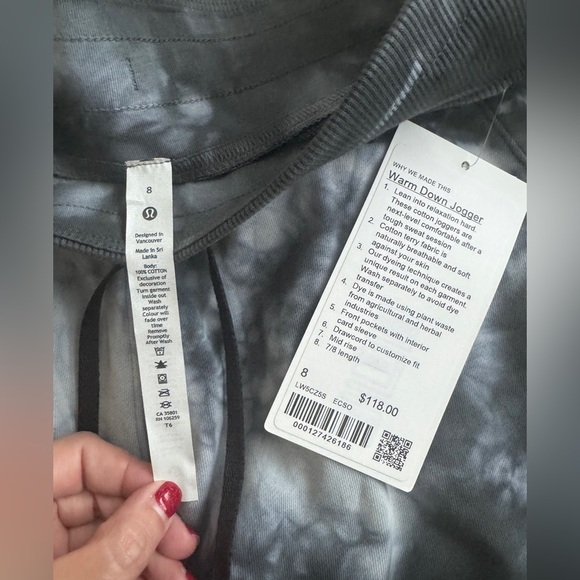 Lululemon Warm Down Jogger *Earth Dye in Earth Dye Stone - Picture 3 of 9